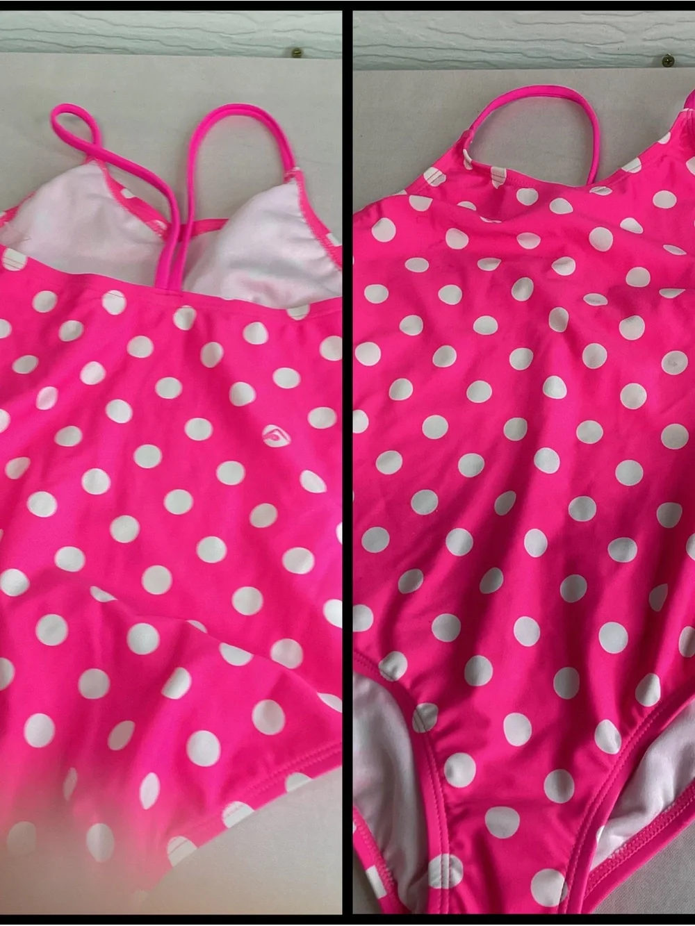 Kids Pink Polka Dot One-Piece Swimsuit.76